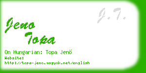 jeno topa business card