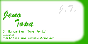 jeno topa business card